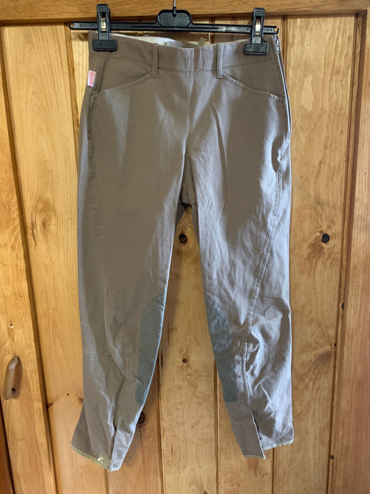 Consignment Tailored Sportsman Side Zip Brown Breech 26R