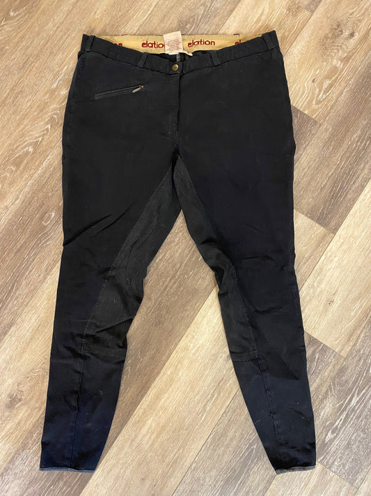 Consignment Elation Full Seat Black Breeches Size 32