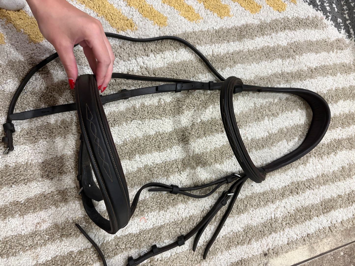 antares origin bridle with laced reins