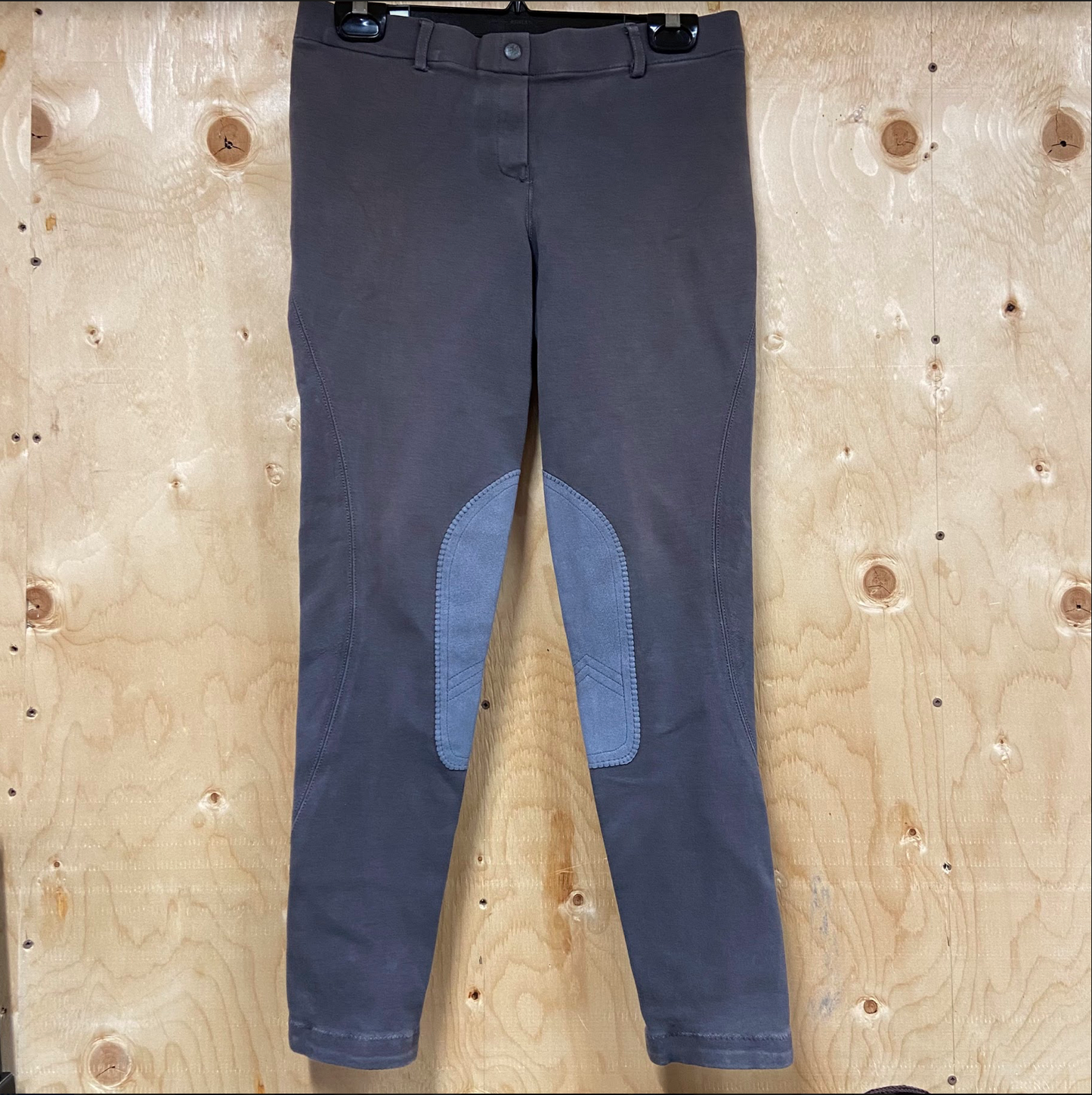 Consignment- Elation Platinum Grey Knee Patch Breeches- Size 32R